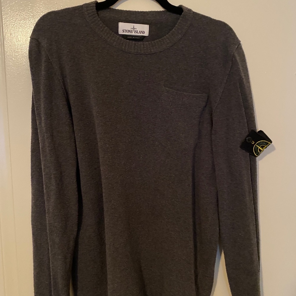Stone island distressed sweater